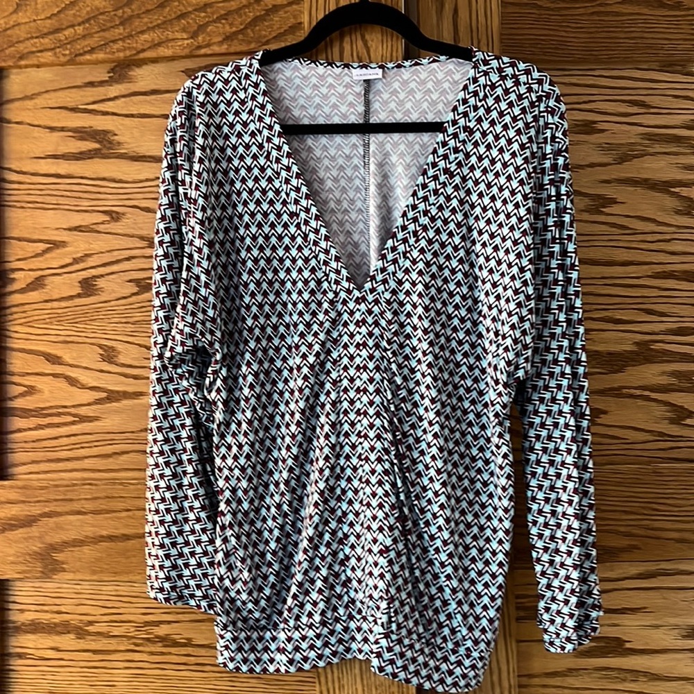 Lascana Multi-colored 3/4 Sleeve Top, Size 4/6